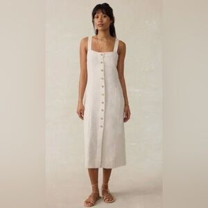 Faherty Linen Aurora Dress - Flax NWOT